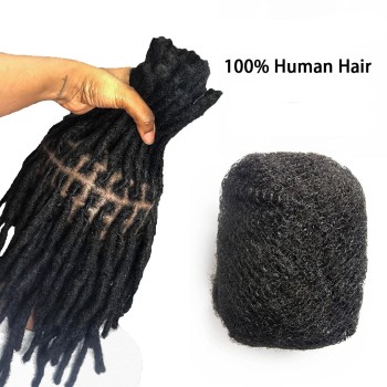 Afro kinky Human Hair Bulk Extensions For Braiding Dreadlock Natural Color