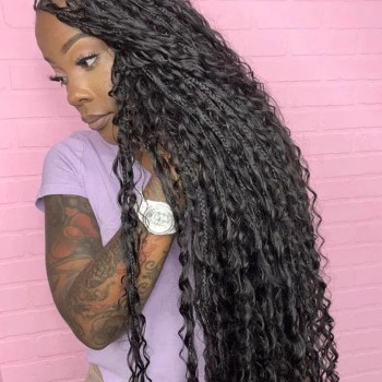 Water Wave Bulk Human Hair For Braiding Boho Extensions